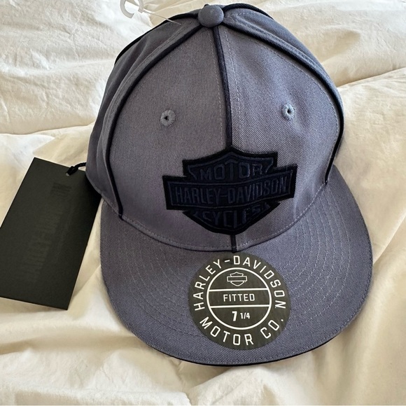New Harley Davidson Bar & Shield Fitted Hat blue size M - Picture 7 of 8